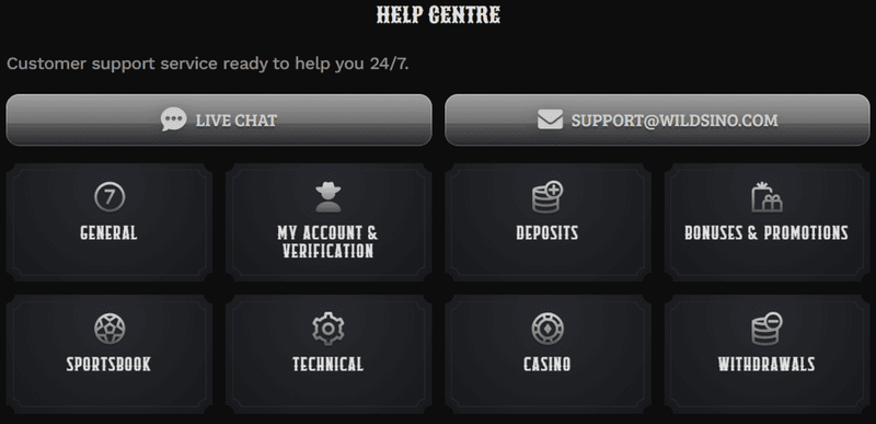 Kundendienst im Wildsino Casino – 24/7 Live-Chat und E-Mail-Support für deutsche Spieler 2026